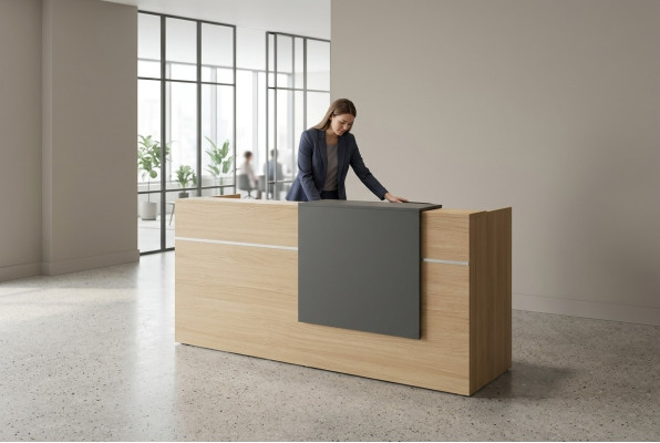 Rezeption Desk Büromöbel Holz Arbeitszimmer Modern Neu Büro