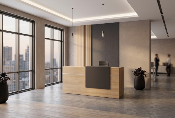 Rezeption Desk Büromöbel Holz Arbeitszimmer Modern Neu Büro