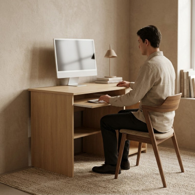 Holz Computertisch Arbeitszimmer Modern Büro Möbel Bürotisch Neu Büro