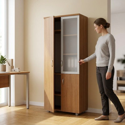 Büroschrank Arbeitszimmer Büro Holz Aktenschrank Regale Aktenschränke