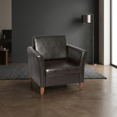 Sessel Schwarz Büro Office Arbeitszimmer Büro Möbel Textil Neu
