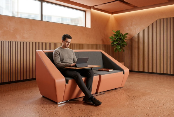 Büromöbel Zweisitzer Sofa Polstercouch Workstation Arbeitscouch Sofas