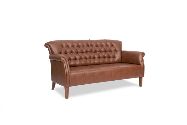 Luxus Dreisitzer Chesterfield Couch Braun Sitzmöbel Moderne Sofas