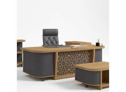 Großer Chefschreibtisch Büromöbel Arbeitszimmer Tisch Moderne Möbel