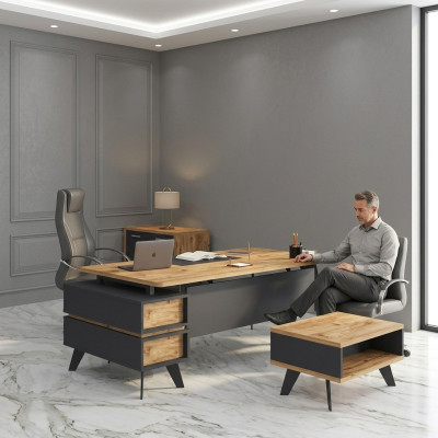 Moderner Büro Schreibtisch Cheftisch Arbeitszimmermöbel Office Design