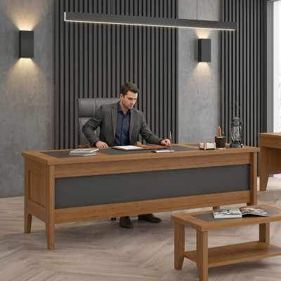 Schreibtisch Holz Tisch Arbeitszimmer Arbeitstisch Büromöbel 200x90