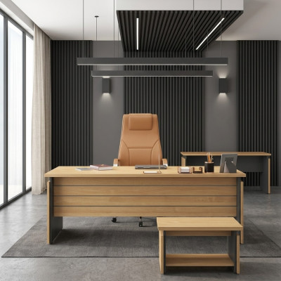 Holz Schreibtisch Büro Office Büromöbel Arbeitszimmer Chefschreibtisch