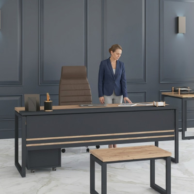 Büromöbel Schreibtisch Arbeitszimmer Braun Tisch Neu Design Tische