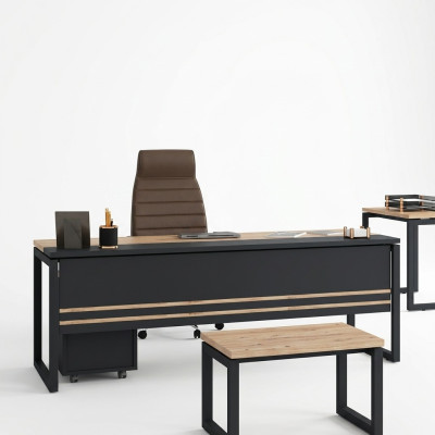 Büromöbel Schreibtisch Arbeitszimmer Braun Tisch Neu Design Tische