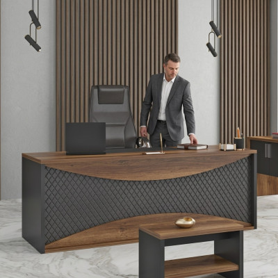 Brauner Schreibtisch Tische Büro Tisch Chefschreibtisch 200x90
