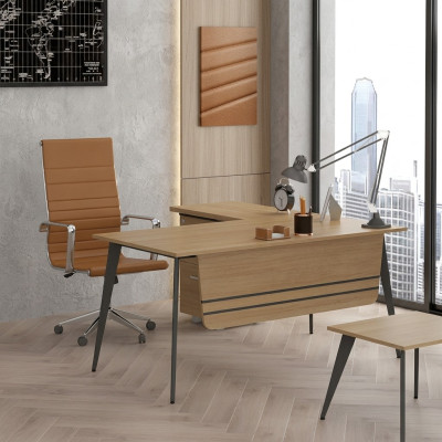 Büro Holzmöbel Eckschreibtisch Designer Arbeitstisch Office Tisch