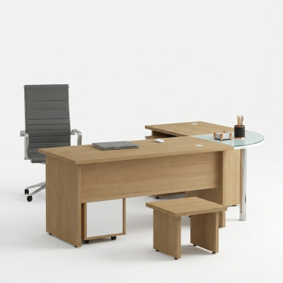 Arbeitszimmer Eckschreibtisch Moderne Design Büromöbel Tisch Office