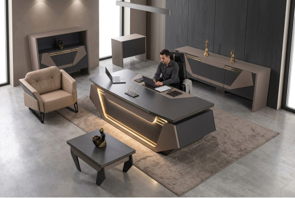 Designer Couchtisch Holz Arbeitszimmer Neu Büro Einrichtung Tisch