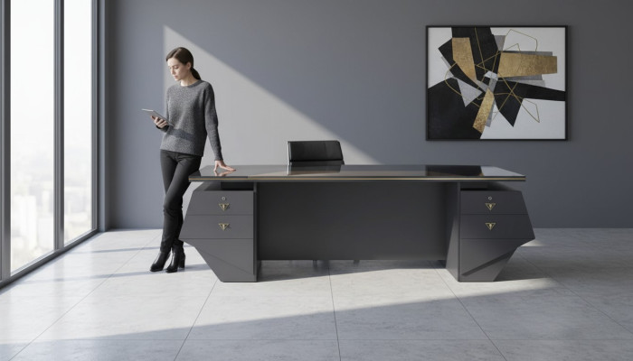 Luxus Chefschreibtisch Tisch xxl 260x100 Designer Einrichtung Moderne Tische