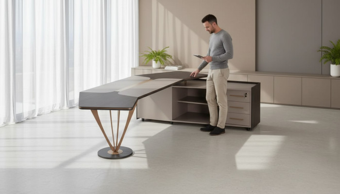 Eckschreibtisch Büromöbel Arbeitszimmer Luxus Möbel Modern Tisch Neu