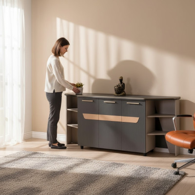 Modern Büroschrank Arbeitszimmer Regale Luxus Designer Neu Möbel Regal