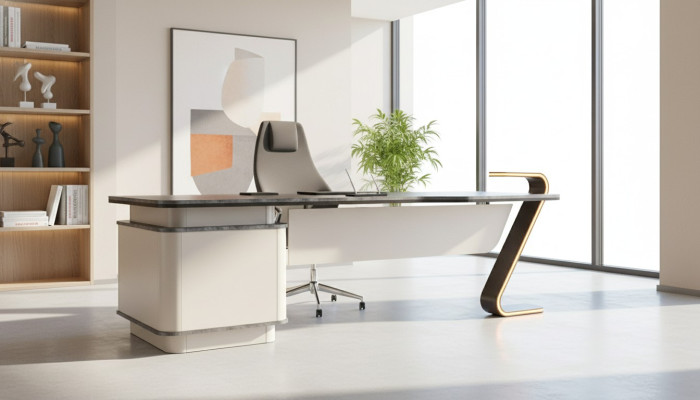 Schreibtisch LED Beleuchtet Design Tisch Büro Einrichtung Tische 250cm