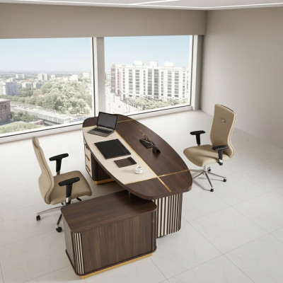 Ovaler Schreibtisch Tisch 250x165 Luxus Tische Eckschreibtische Büro Möbel