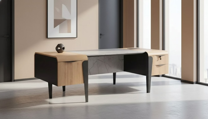 Moderner Arbeitszimmer Chefschreibtisch Arbeitszimmermöbel Büro Luxus Tisch