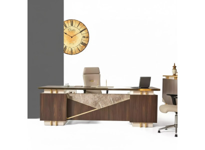 Eckschreibtisch Luxus Edelstahlmöbel Arbeitszimmer Büro Schreibtisch Neu