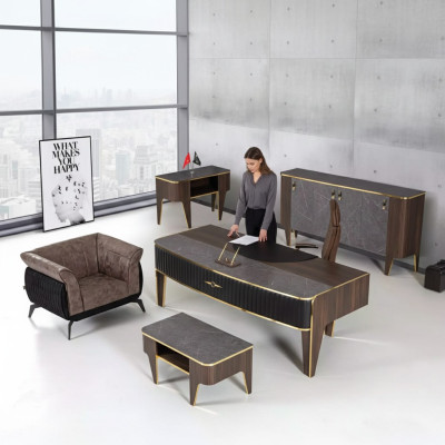 Luxus Schreibtisch Büro Set 4 tlg. Schrank Tisch Schreibtisch Couchtisch 4tlg