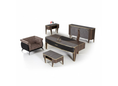 Luxus Schreibtisch Büro Set 4 tlg. Schrank Tisch Schreibtisch Couchtisch 4tlg