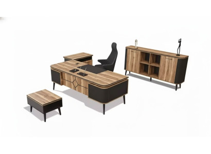 Holz Schreibtisch Arbeitzimmer Büro Möbel Designer Möbel 220x90 Tisch