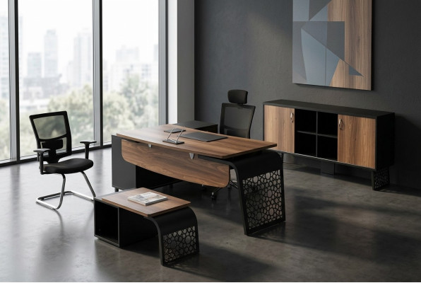 Büro Eckschreibtisch Tische Chefmöbel Designer Büroeinrichtung Tisch