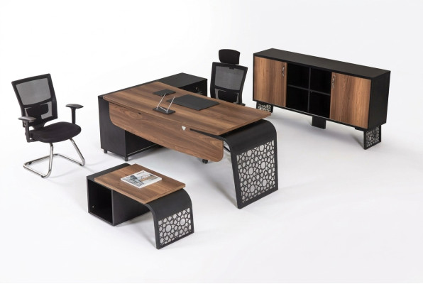 Büro Eckschreibtisch Tische Chefmöbel Designer Büroeinrichtung Tisch