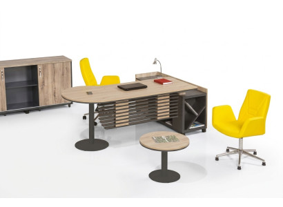 Eckschreibtisch Tisch Büro Tische Schreibtische Möbel Chefschreibtisch 2tlg