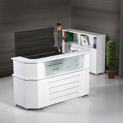 Büromöbel Rezeption Empfangsbereich Weiße Arbeitszimmermöbel Office