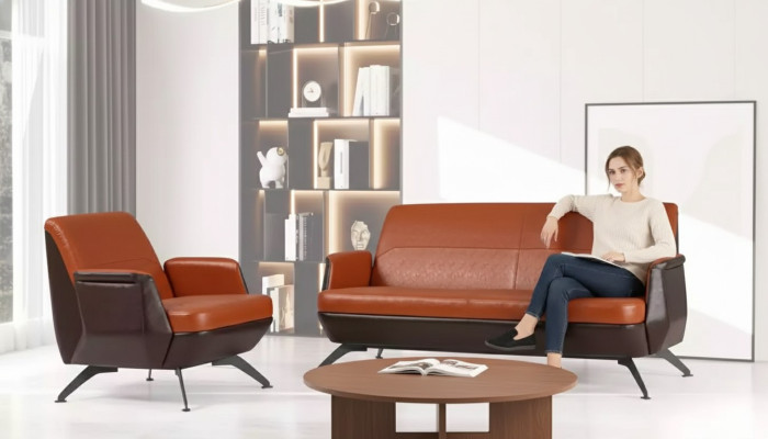 Sofasitzgarnitur Zweisitzer Sessel Arbeitszimmermöbel Luxus Designer Büro