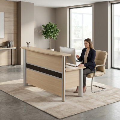 Rezeption Arbeitszimmer Büro Einrichtung Office Moderner Designer Empfangstische