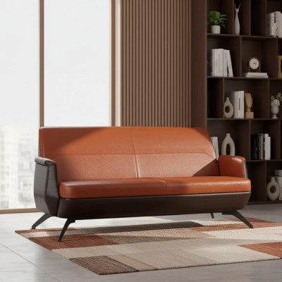 Moderner Leder Zweisitzer Arbeitszimmermöbel Designer Couch Büromöbel