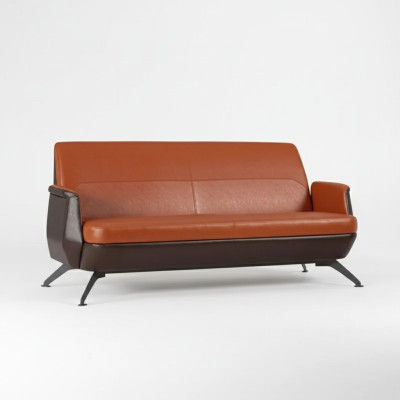 Moderner Leder Zweisitzer Arbeitszimmermöbel Designer Couch Büromöbel