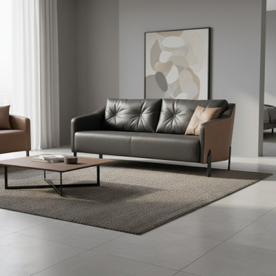 Arbeitszimmer Sofa Couch 3 Sitzer Textil Polster Stoff Neu Büro Möbel