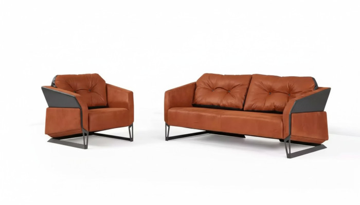Moderne Sofagarnitur Arbeitszimmermöbel Dreisitzer Büro Sessel Textil 