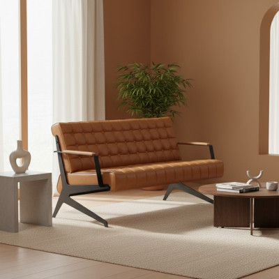Modern Sofagarnitur Set 2 tlg Luxus Arbeitszimmer Set 2+1 Sitzer Neu
