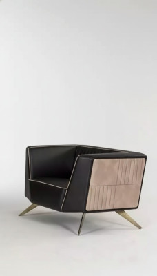 Luxus Schwarz Sessel Arbeitszimmer Sitz Modern Designer Büro Möbel
