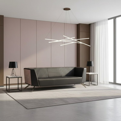 Designer Schwarzes Polstersofa Stoffmöbel Arbeitszimmermöbel Büro Couch