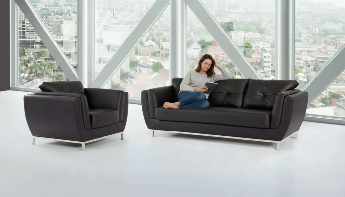 Sofagarnitur Sofa Luxus 3+1 Sessel Dreisitzer Sessel Sitzer Garnitur Modern