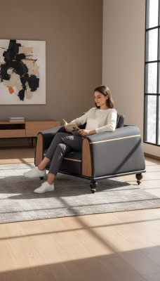 Designer Sessel Neu Möbel Schwarz Sitz Arbeitszimmer Luxus Polstersessel