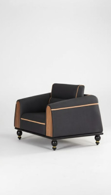 Designer Sessel Neu Möbel Schwarz Sitz Arbeitszimmer Luxus Polstersessel