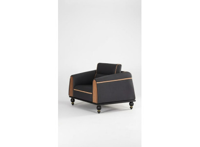 Designer Sessel Neu Möbel Schwarz Sitz Arbeitszimmer Luxus Polstersessel