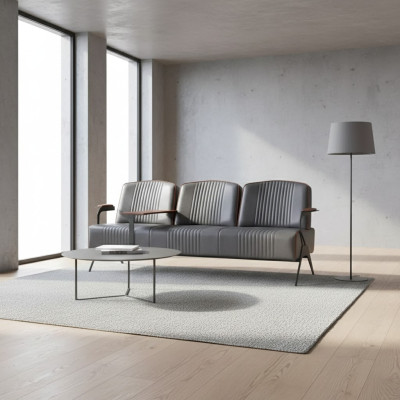Sofa Couch Dreisitzer Arbeitzimmer Büro Einrichtung Polstersofa 3 Sitzer