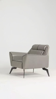 Luxus Sessel Arbeitzimmer Grau Sitz Einrichtung Neu Polstersessel