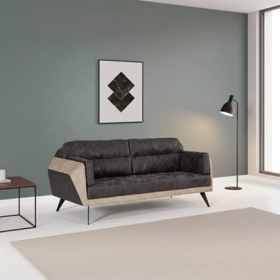 Grauer Luxus Dreisitzer Arbeitszimmer Sitzer Moderne Office Möbel Couch