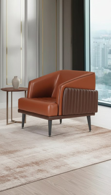 Luxus Sessel Stil Modern Arbeitzimmer Polster Stoff Design Büro Möbel Neu