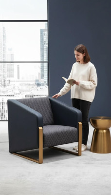 Design Sessel Luxus Arbeit Zimmer Büro Möbel Stoff Modern Neu