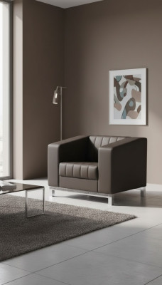Grau Sessel Büro Möbel Sitz Polstersessel Textil Arbeitzimmer Lehnstuhl